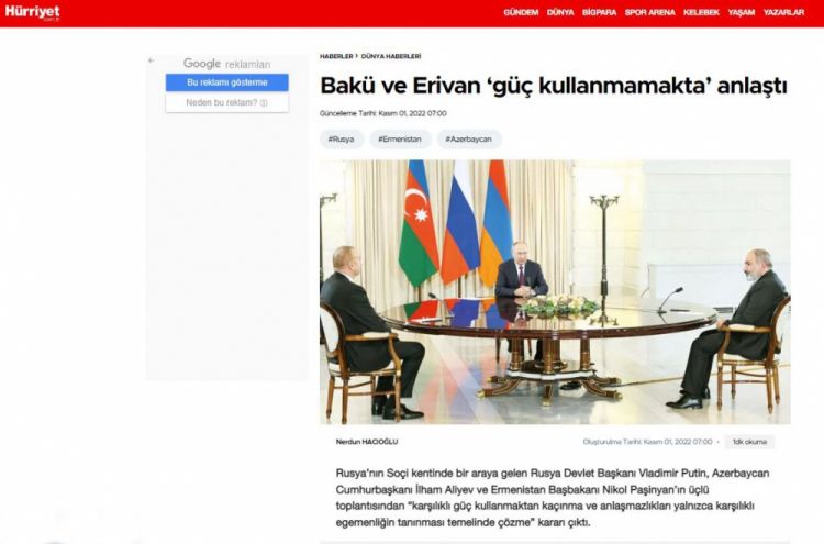 Türkiyə mediası Azərbaycan Prezidentinin Soçi səfərinin təfərrüatlarını geniş işıqlandırıb<font color=red> - FOTOLAR</font>