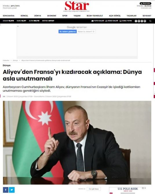 Türkiyənin aparıcı mediası Azərbaycan Prezidentinin Əlcəzairə səfərinin tarixi əhəmiyyətini yüksək dəyərləndirib<font color=red> - FOTOLAR</font>