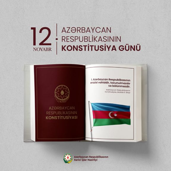 XİN Konstitusiya Günü münasibətilə paylaşım edib