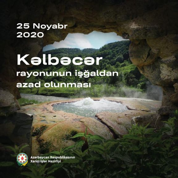 XİN Kəlbəcərin azad olunmasının ildönümü münasibətilə Azərbaycan xalqını təbrik edib