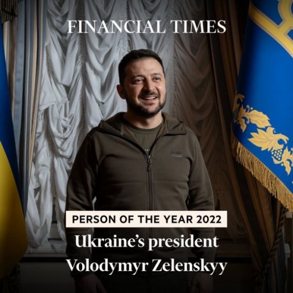 “Financial Times” nəşri Ukrayna Prezidenti Volodimir Zelenskini “İlin adamı” elan edib