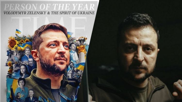 Volodimir Zelenski “Time” jurnalının versiyasına görə “İlin adamı” seçilib