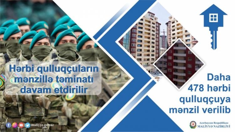 Azərbaycanda 478 hərbi qulluqçuya yeni mənzillər veriləcək