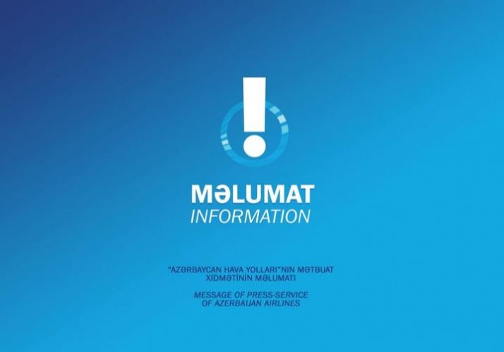 AZAL Naxçıvana uçuşlarla bağlı sərnişinlərə müraciət edib