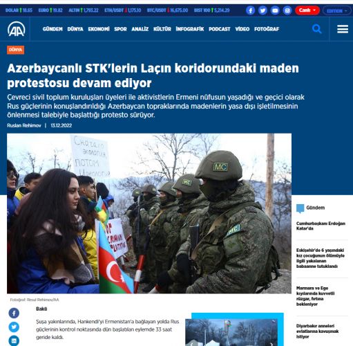 Türkiyə mediası: Azərbaycanlı fəallar qanunsuz talana son qoyulanadək etirazları davam etdirməkdə israrlıdırlar