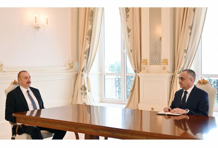 Prezident İlham Əliyev Naxçıvan Muxtar Respublikasında Azərbaycan Prezidentinin səlahiyyətli nümayəndəsini qəbul edib
