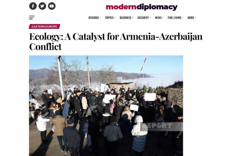 “Modern Diplomacy” nəşrində azərbaycanlı ekofəalların etiraz aksiyasına dair məqalə yayımlanıb
