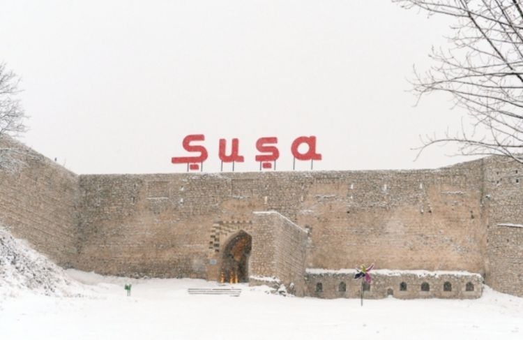 Şuşaya 10 santimetr qar yağıb<font color=red> - FOTOLAR</font>