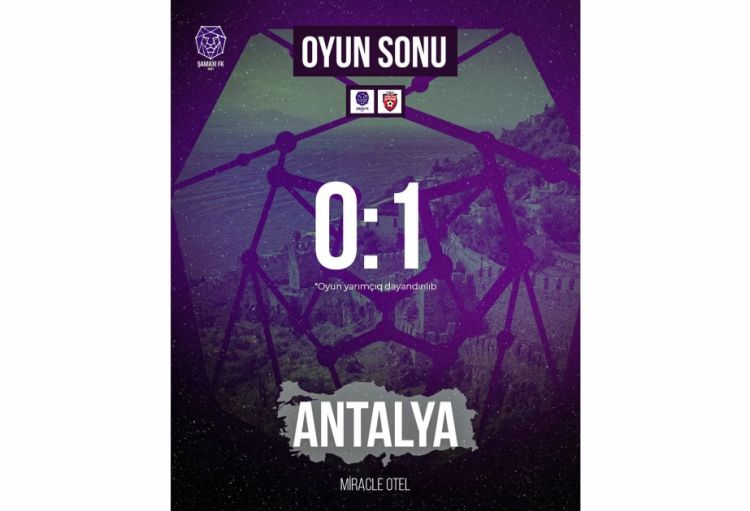 “Şamaxı” klubunun Rumıniya təmsilçisi ilə yoxlama oyunu yarımçıq dayandırılıb