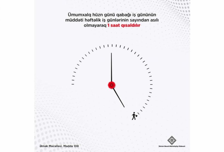 Bu gün Azərbaycanda iş vaxtı 1 saat qısaldılıb