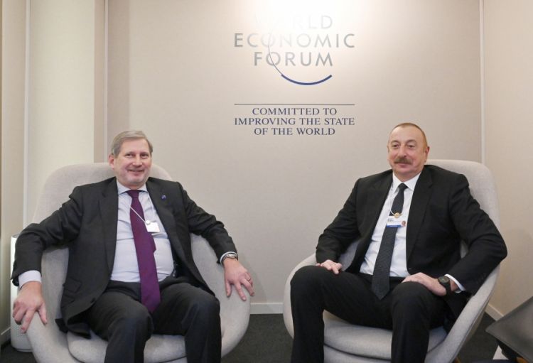 Prezident İlham Əliyev Davosda Aİ-nin büdcə və administrasiya üzrə komissarı ilə görüşüb<font color='red'> - YENİLƏNİB</font>