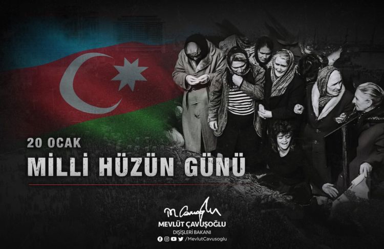 Türkiyənin XİN başçısı: "20 yanvarda alovlanan istiqlal atəşi “Zəfər yolu”nu işıqlandırır"