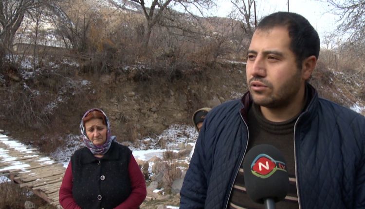 Qızıl Qışlaqda körpü problemi var <font color=red> - VİDEO</font>