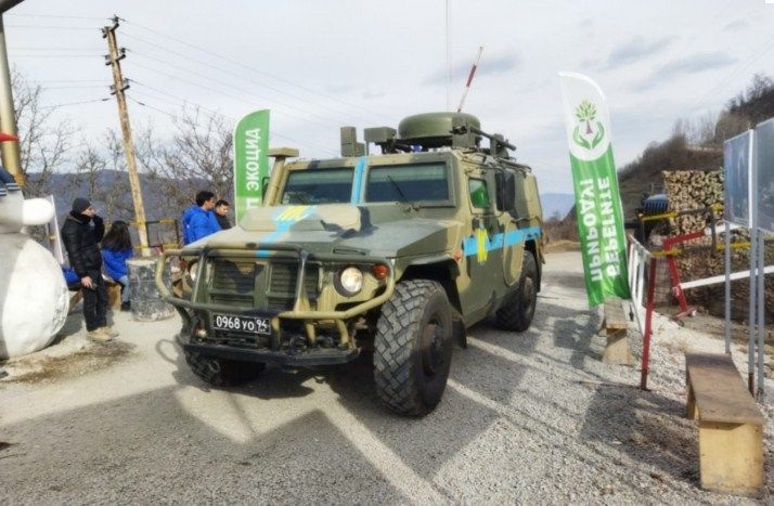  Laçın-Xankəndi yolunda Rusiya sülhməramlılarına məxsus avtomobillərin hərəkəti intensivləşir