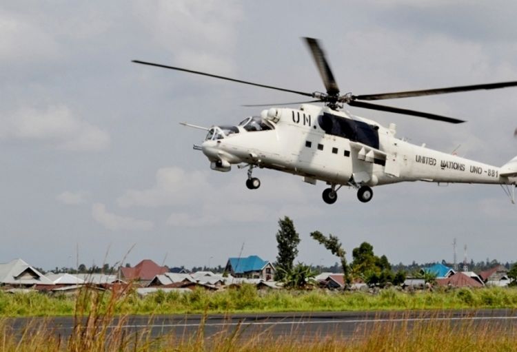 Konqoda BMT-nin helikopteri atəşə tutulub, bir sülhməramlı ölüb