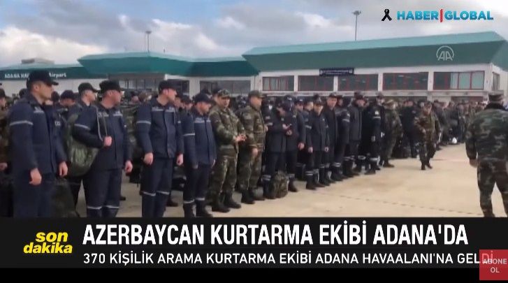 Türkiyəyə zəlzələ bölgəsinə gedən FHN-in çevik qüvvələrindən ibarət qrup Adanaya çatıb<font color=red> - VİDEO</font>