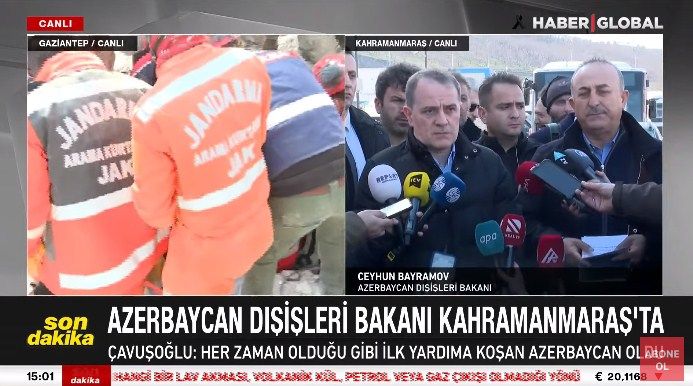 Türkiyə XİN başçısı: "Azərbaycandan davamlı olaraq yardım təyyarələri gəlir"