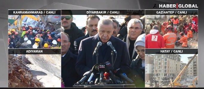 Ərdoğan: 6 fevralda baş verən zəlzələ 1999-cu ildəkindən 3 dəfə güclü olub