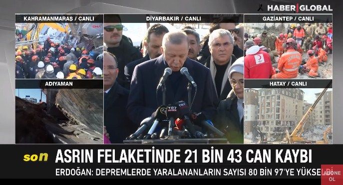 Türkiyə Prezidenti: Ölü və ya diri, heç bir vətəndaşımızı dağıntı altında qoymayacağıq