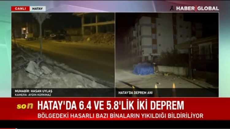 KİV: Türkiyədə baş verən iki zəlzələdə dağıntılar altında qalanların olduğu bildirilir