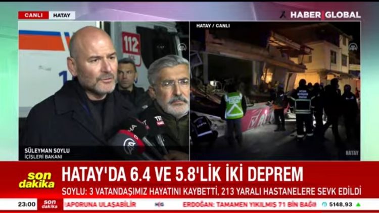 Türkiyədə baş verən iki zəlzələdə 3 nəfər ölüb, 213 nəfər yaralanıb