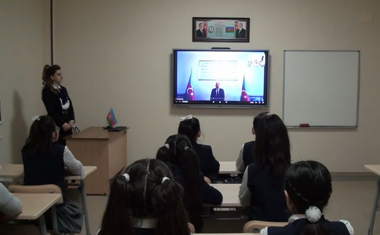 Naxçıvanda Xocalı soyqırımı ilə bağlı interaktiv dərsə 200-dən artıq məktəb qoşulub<font color=red> - FOTOLAR</font>