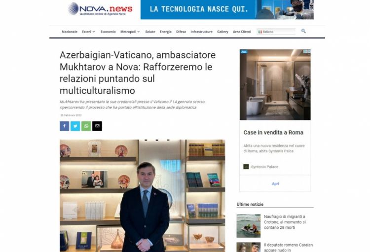 Xocalı həqiqətləri İtaliya mətbuatında