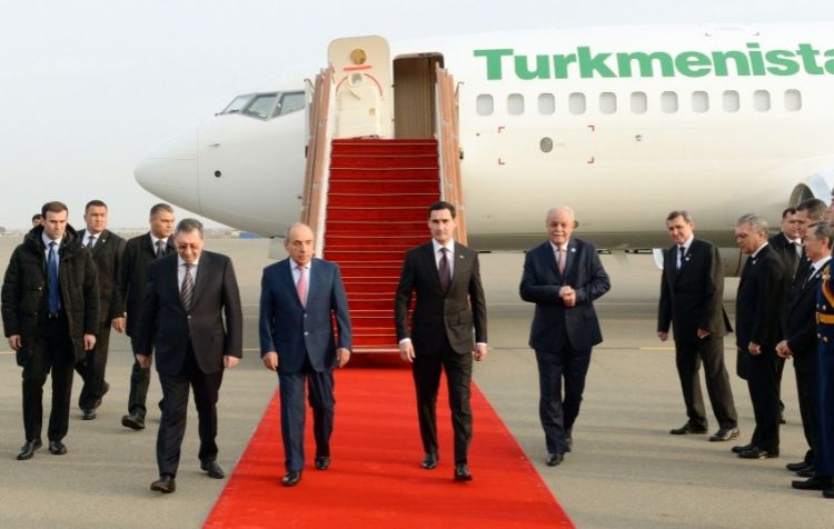 Türkmənistan Prezidenti Azərbaycana səfərə gəlib