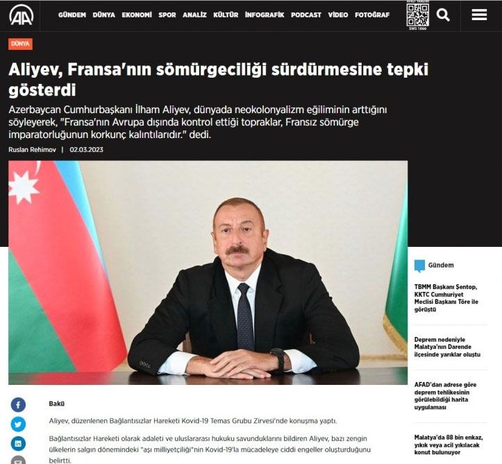 Qoşulmama Hərəkatının Bakı Zirvə görüşü dünya mediasının diqqət mərkəzində