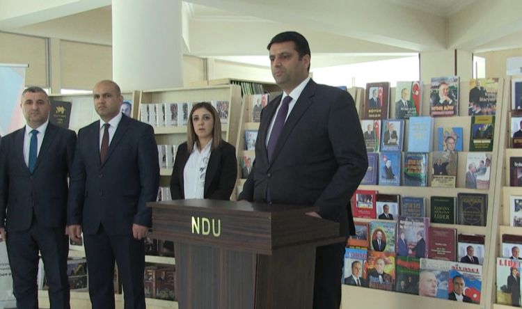 NDU-da “Heydər Əliyev - 100” başlıqlı sərgi açılıb<font color=red> - VİDEO</font>