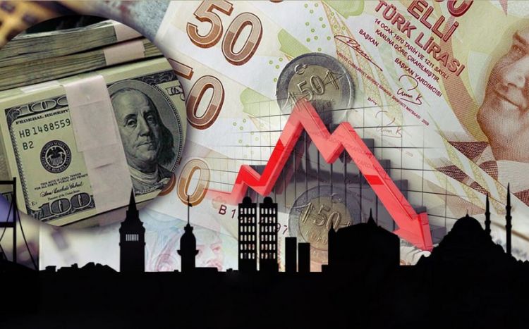 Türk lirəsi dollar qarşısında rekord dərəcədə ucuzlaşıb