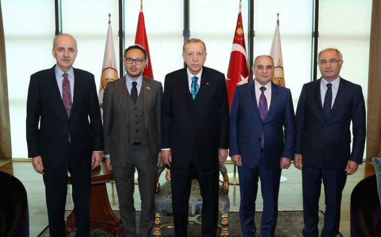 Ərdoğan YAP nümayəndə heyətini qəbul edib