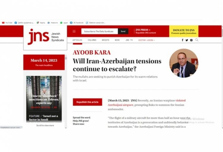 İsrailli sabiq nazir İran-Azərbaycan münasibətlərinin hazırkı vəziyyətini təhlil edib