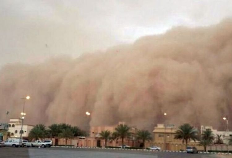 Səudiyyə Ərəbistanının şimalında qum fırtınası baş verib