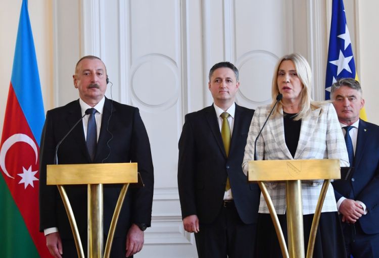 Bosniya və Herseqovinanın Rəyasət Heyətinin Sədri: Bu gün imzaladığımız Bəyannamə ilə biz strateji tərəfdaşa çevrilmişik