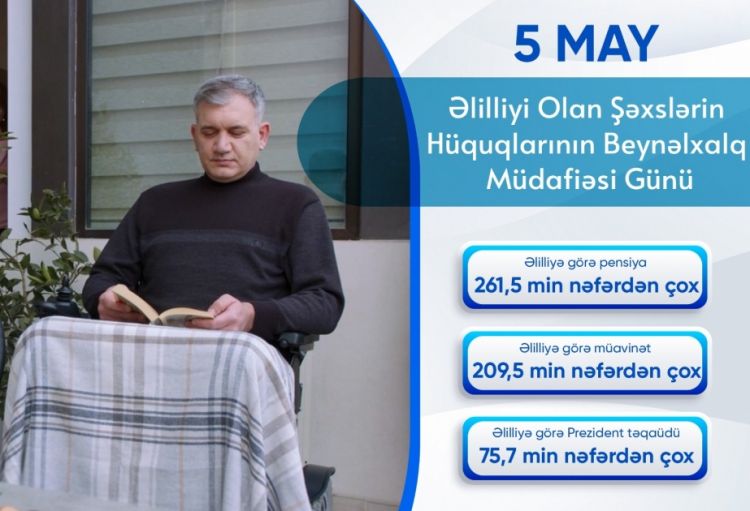 Əlilliyə görə Prezident təqaüdü alanların sayı 75,7 min nəfərdən çoxdur