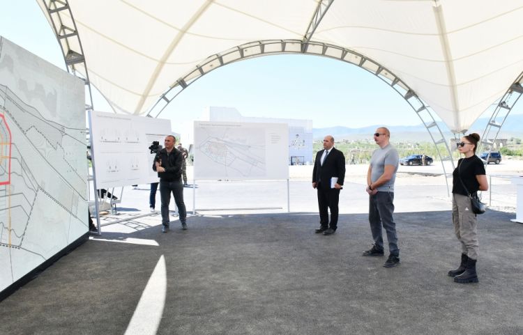 Füzuli şəhərinin daxili yol-küçə şəbəkəsinin təməli qoyulub<font color=red> - FOTOLAR</font>