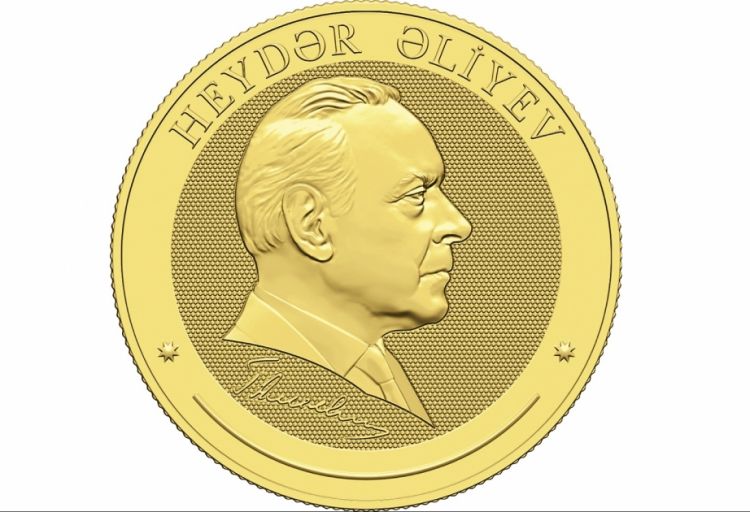 Heydər Əliyevin 100 illik yubileyi ilə bağlı Azərbaycan qızılından hazırlanmış pul nişanlarının satışına başlanılıb
