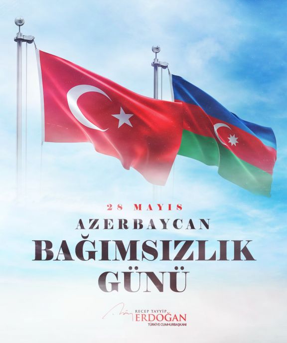 Ərdoğan Azərbaycanı Müstəqillik Günü münasibətilə təbrik edib