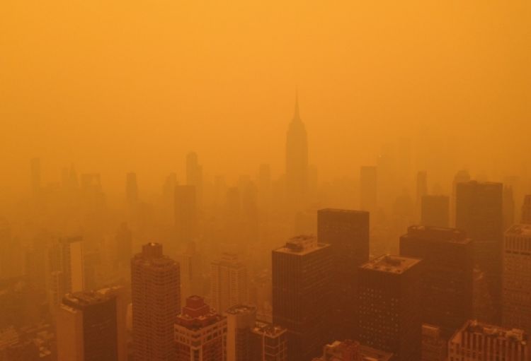  Nyu-Yorkda ən yüksək hava çirklənməsi qeydə alınıb