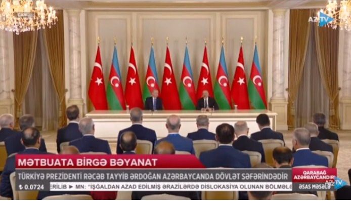 Azərbaycan və Türkiyə prezidentləri mətbuata bəyanatlarla çıxış edirlər<font color='red'> - CANLI-YENİLƏNƏCƏK</font><font color=red> - VİDEO</font>