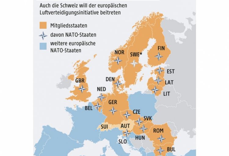 İsveçrə də Avropada hava hücumundan müdafiə sisteminə qoşulacaq