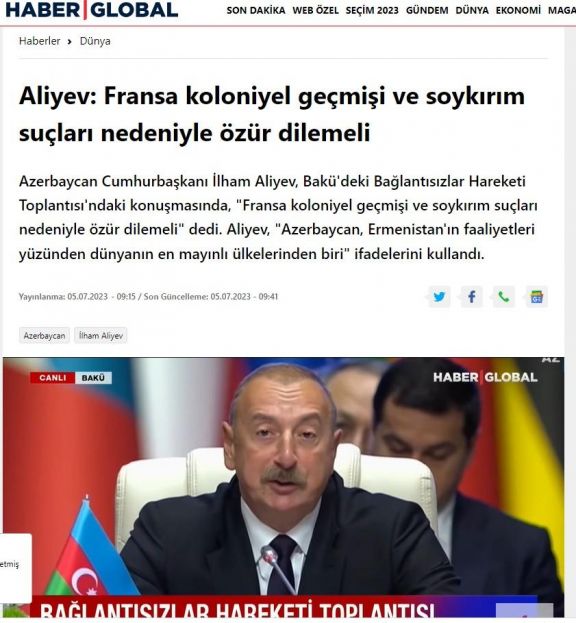 Türkiyə KİV-ləri Prezident İlham Əliyevin Qoşulmama Hərəkatının nazirlər görüşündəki çıxışına geniş yer verib<font color=red> - FOTOLAR</font>