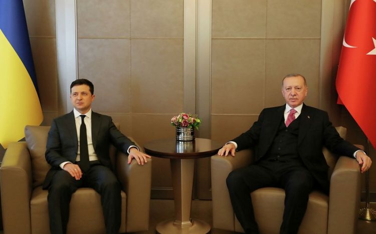 Ərdoğanın Zelenski ilə görüşü başlayıb