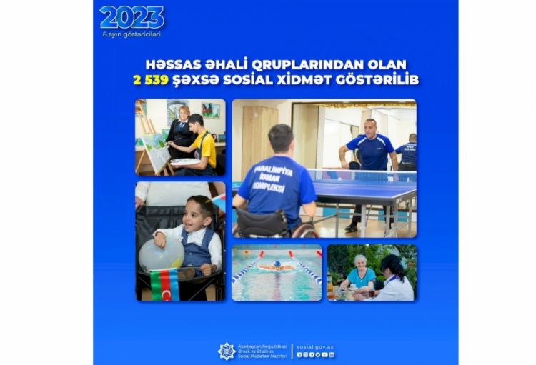 Sosial xidmət müəssisələrində 6 ayda 2500-dən çox şəxsə xidmət göstərilib