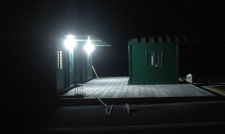 Ağdam-Xankəndi yolunda qurulan yeni polis postuna elektrik enerjisi verilib<font color=red> - VİDEO</font>
