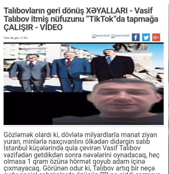 Talıbovların geri dönüş XƏYALLARI - Vasif Talıbov itmiş nüfuzunu “TikTok”da tapmağa ÇALIŞIR<font color=red> - VİDEO</font>