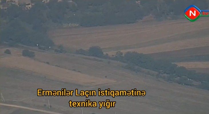 Ermənilər Laçın istiqamətinə texnika yığır<font color=red> - VİDEO</font>