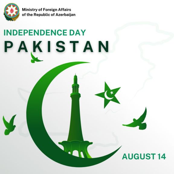 Azərbaycan XİN Pakistanı Müstəqillik Günü münasibətilə təbrik edib