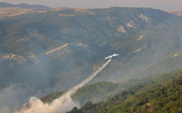 Antalyada meşə yanğını başlayıb, helikopter və təyyarələr cəlb edilib